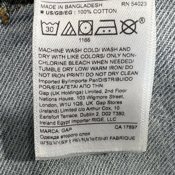 NWT GAP Boyfriend Denim Shorts Sz 4/27 TALL Light Wash Ripped #660380 - Picture 6 of 6